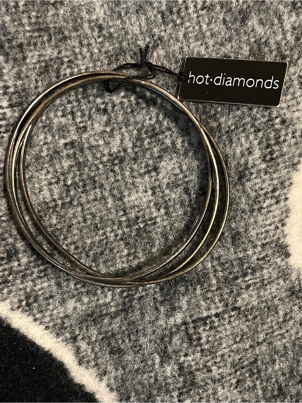Diamond Supply Co. Silver-Tone Bangle Bracelet Set